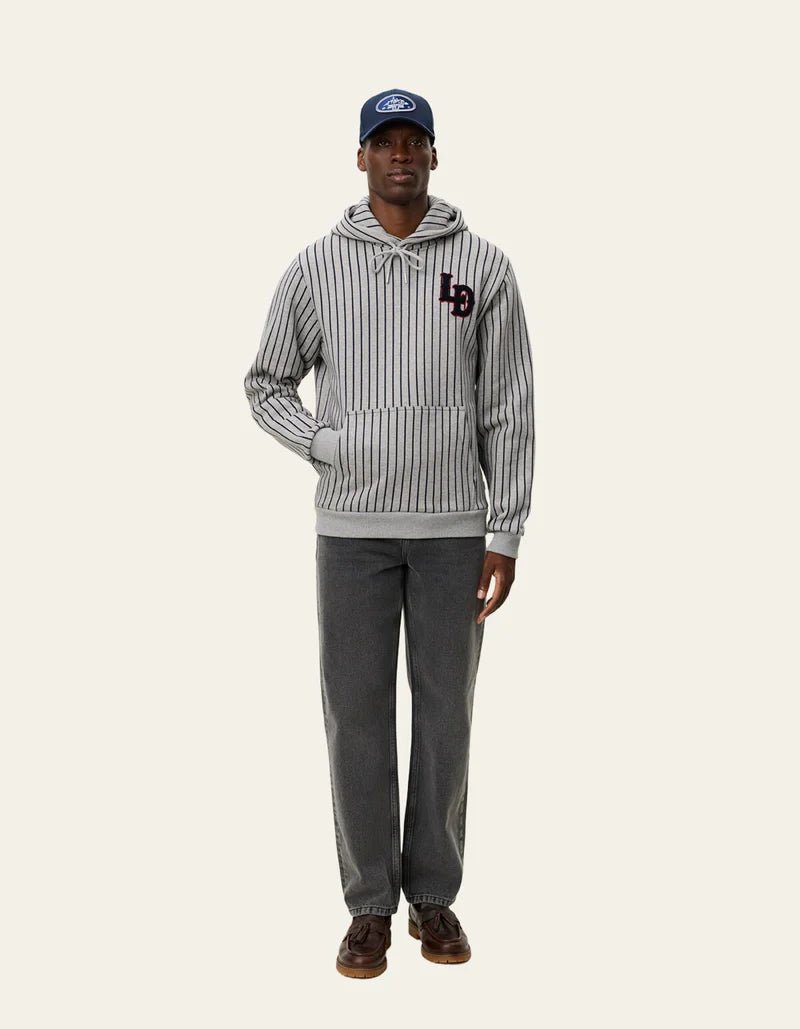 brady ld patch pinstripe hoodie - les deux - 510062703 - sweat - Nouveau. men