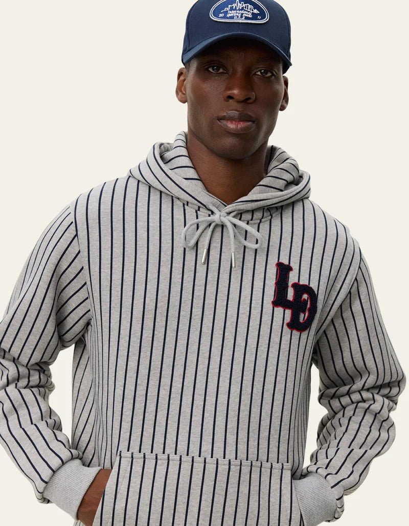 brady ld patch pinstripe hoodie - les deux - 510062703 - sweat - Nouveau. men