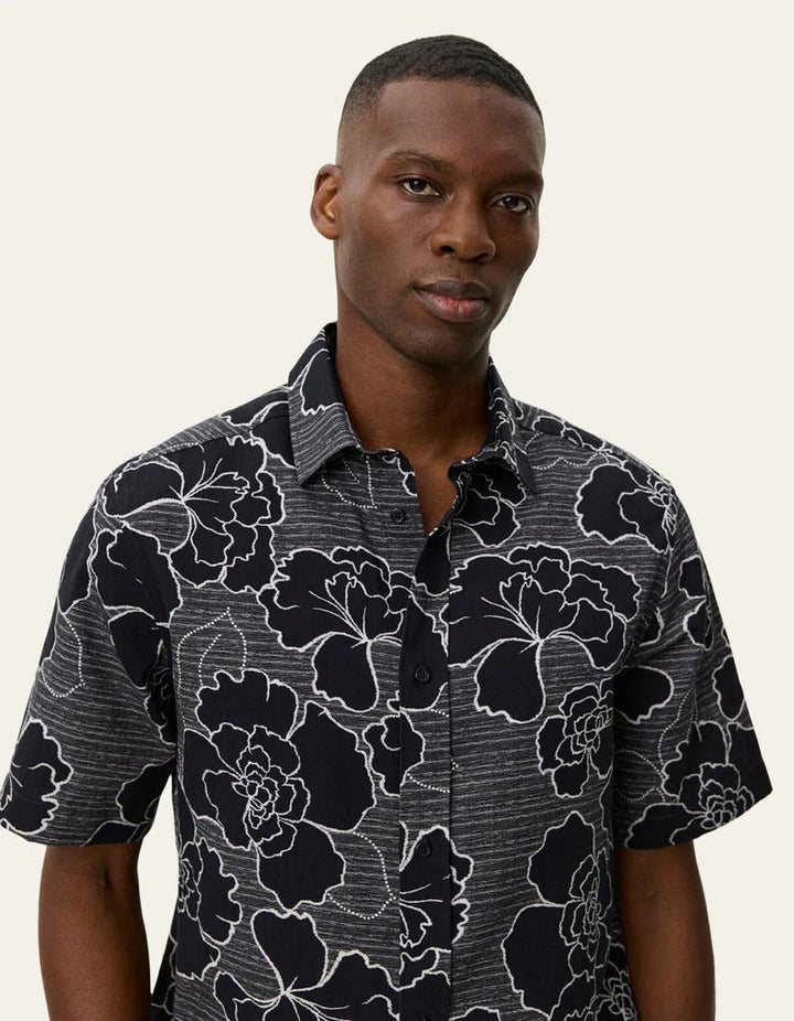 charlie poppy aop ss shirt - les deux - 520063653 - chemises - Nouveau. men
