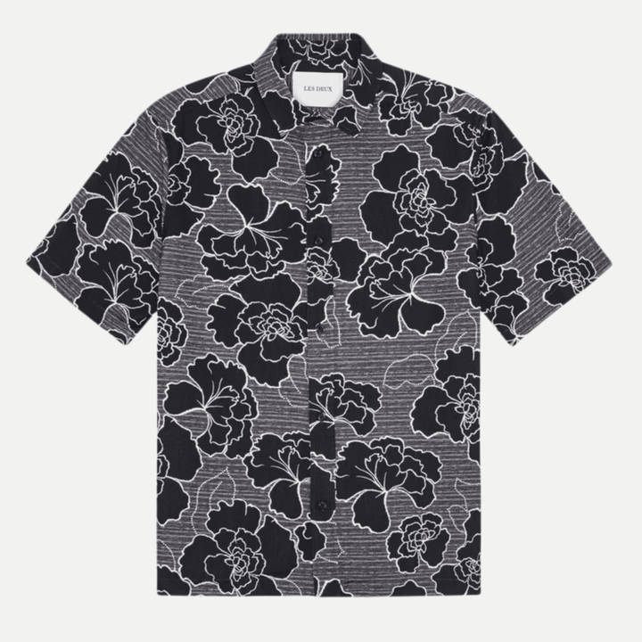 charlie poppy aop ss shirt - les deux - 520063653 - chemises - Nouveau. men