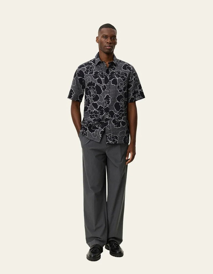 charlie poppy aop ss shirt - les deux - 520063653 - chemises - Nouveau. men
