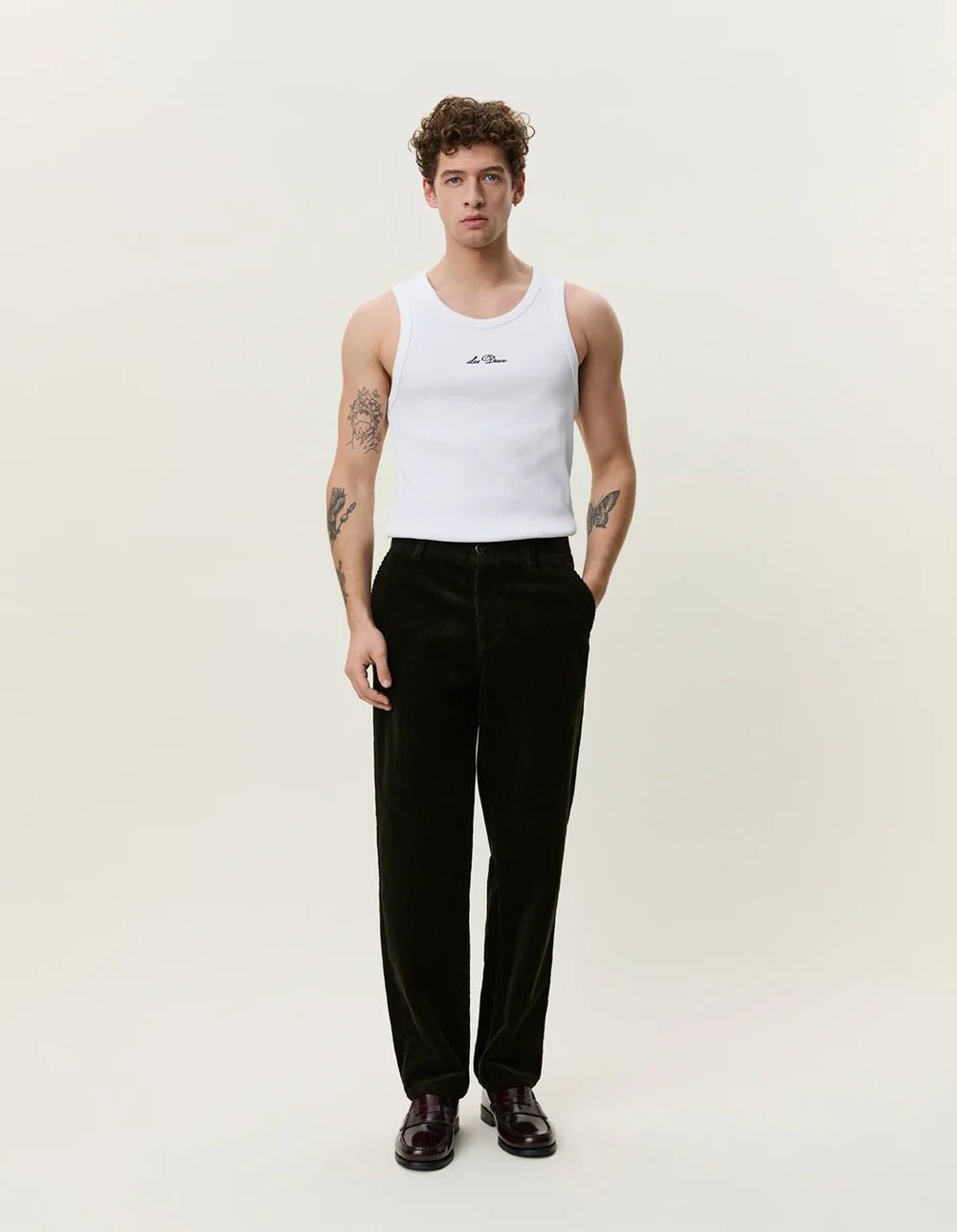 corduroy tapered pants - les deux - 520084603 - pantalons classiques - Nouveau. men