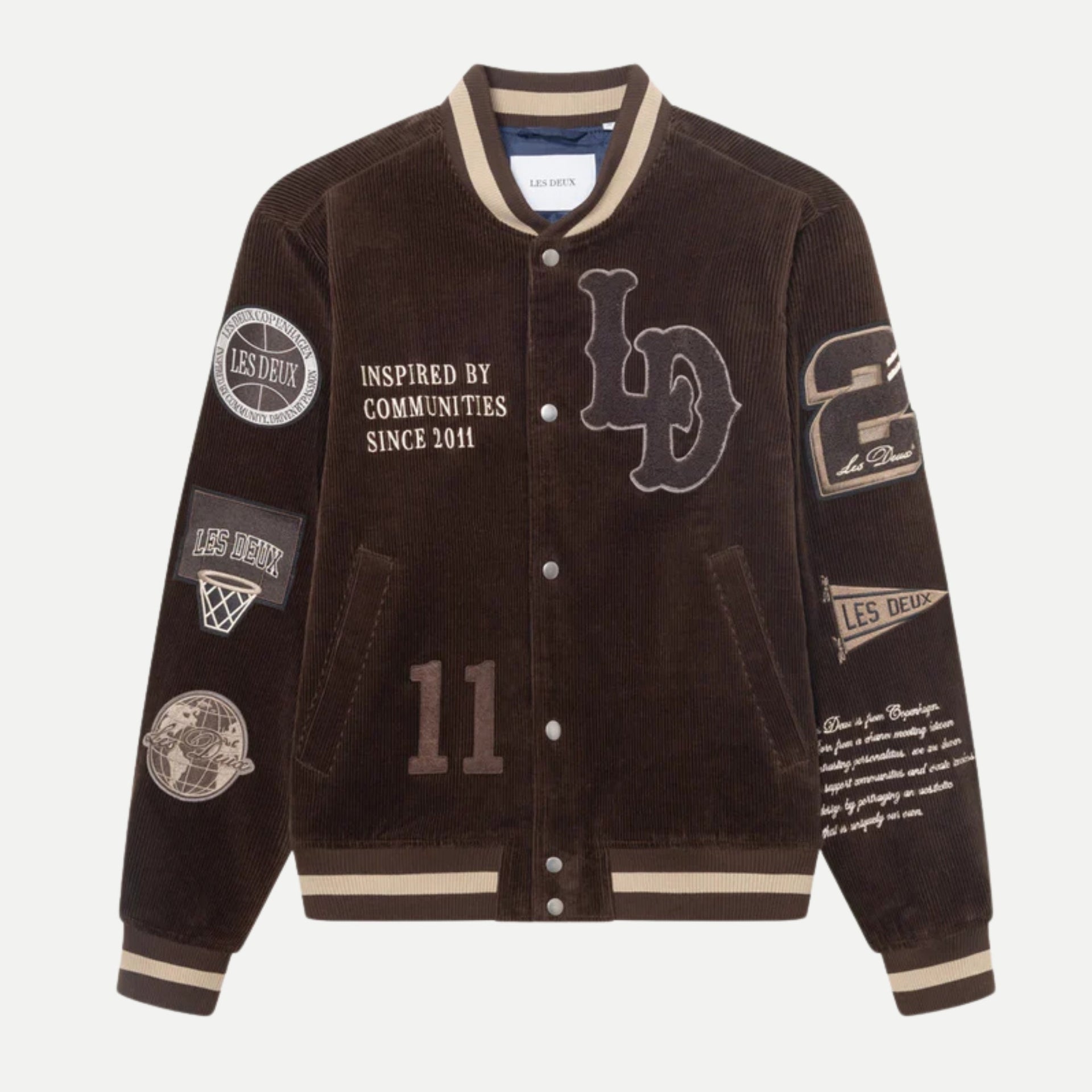 corduroy varsity jacket - les deux - 520059120 - blousons - Nouveau. men