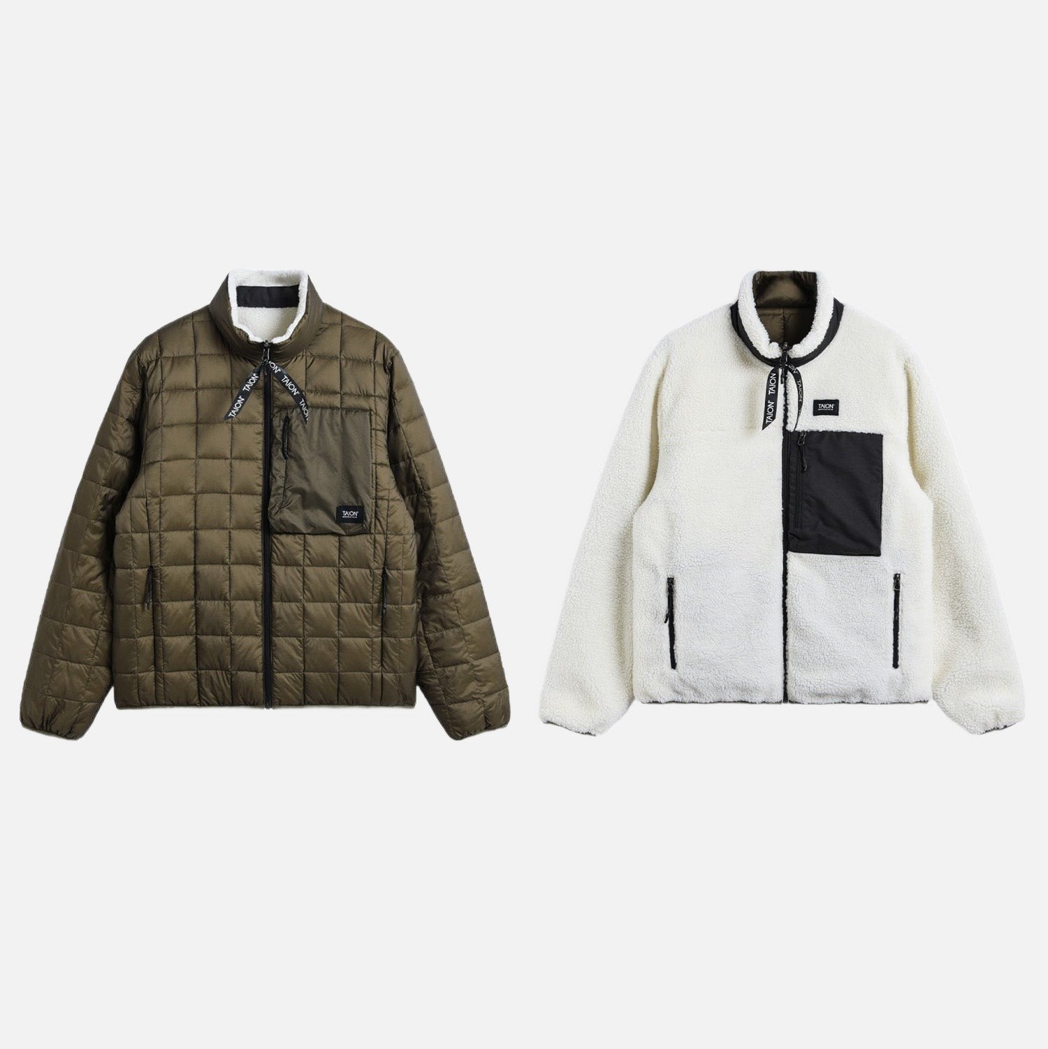 down boa reversible jacket - taion - 520031980 - manteaux - nouveau.