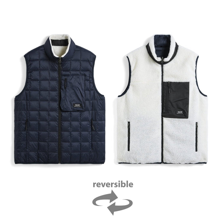 down boa reversible vest - taion - 30374102 - manteaux - nouveau.