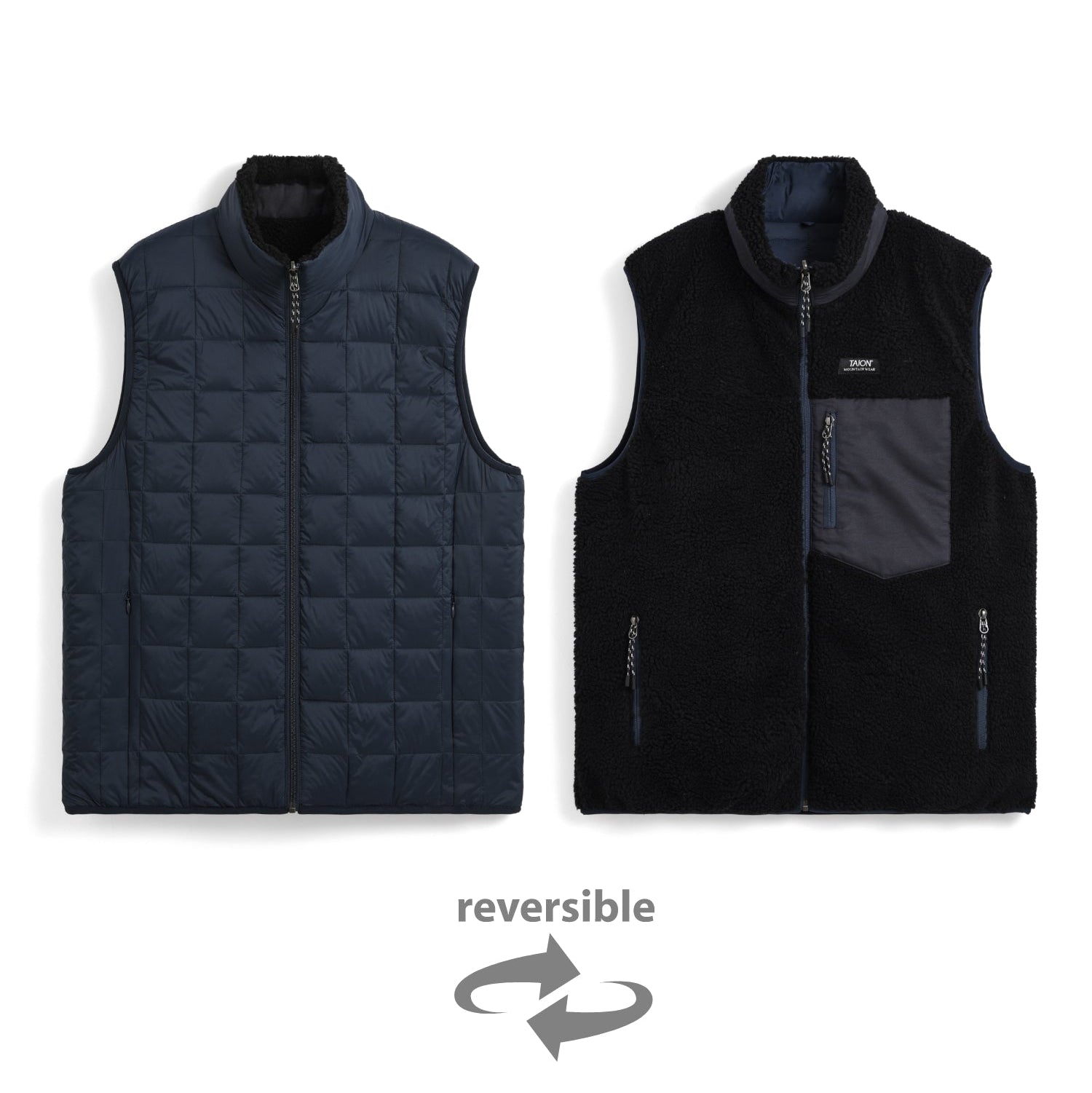 down boa reversible vest - taion - 520050073 - manteaux - nouveau.