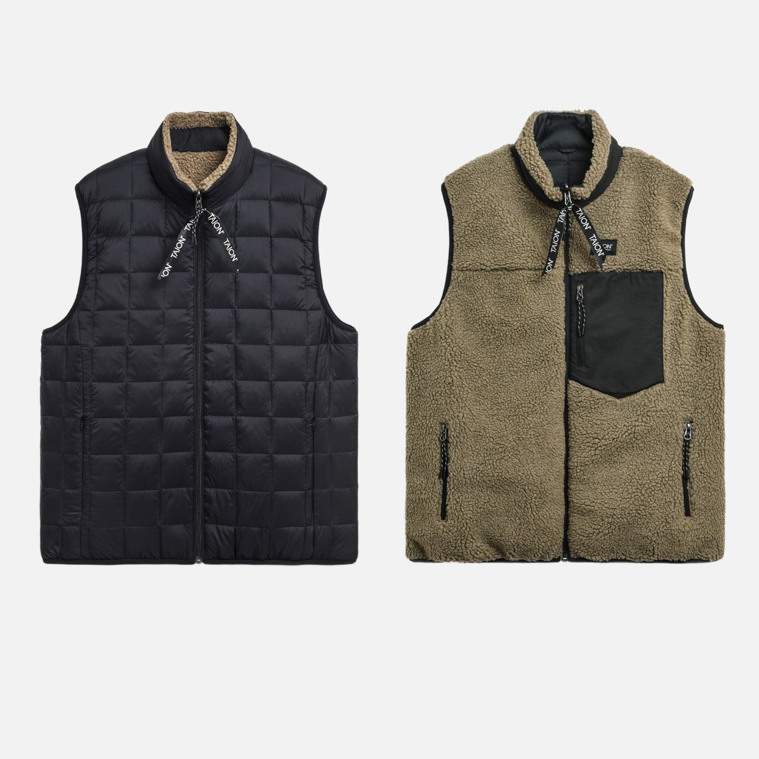 down boa reversible vest - taion - 510061706 - manteaux - nouveau.