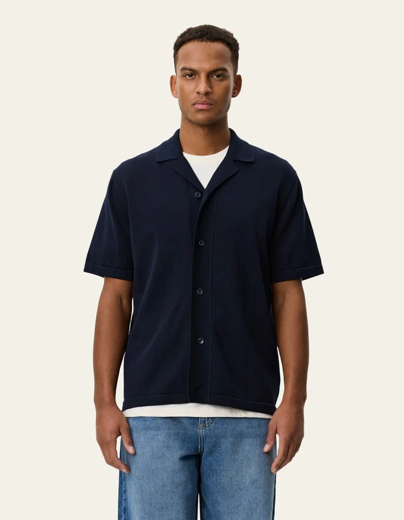 emmett arabesque knitted ss shirt - les deux - 520064155 - chemises - Nouveau. men