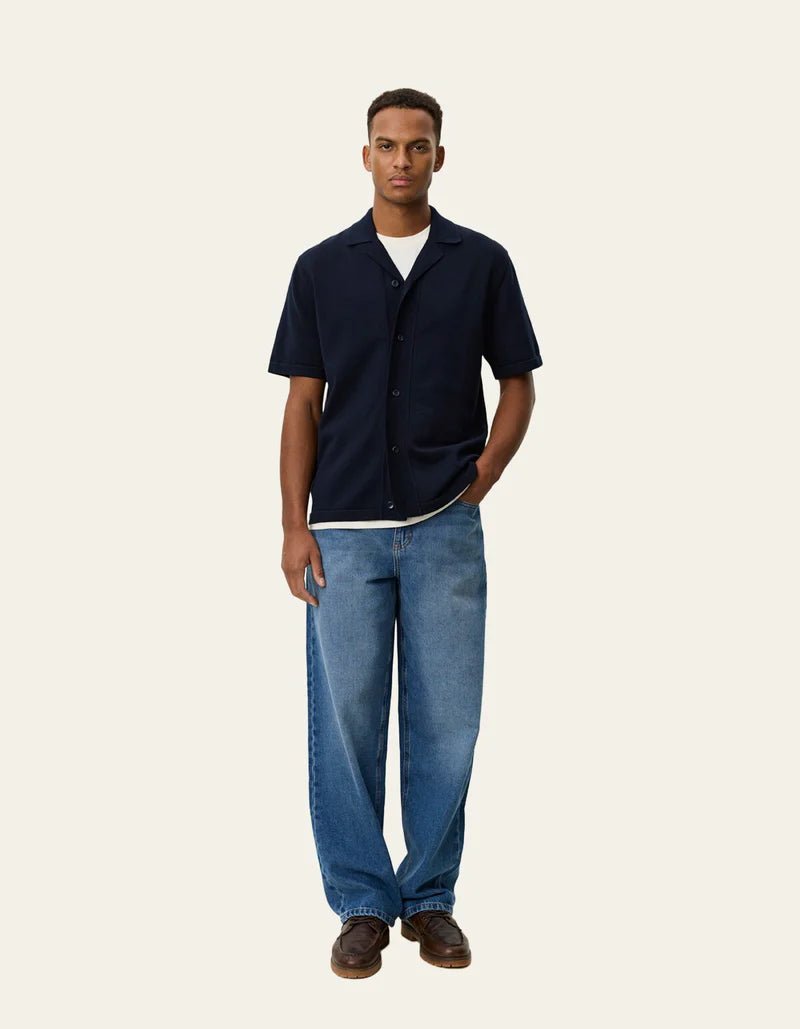 emmett arabesque knitted ss shirt - les deux - 520064155 - chemises - Nouveau. men