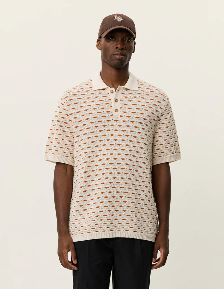 esmay shell knitted polo - les deux - 520062366 - polos - Nouveau. men