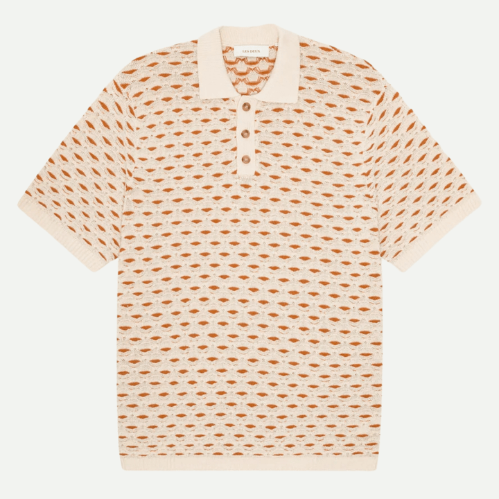esmay shell knitted polo - les deux - 520062366 - polos - Nouveau. men