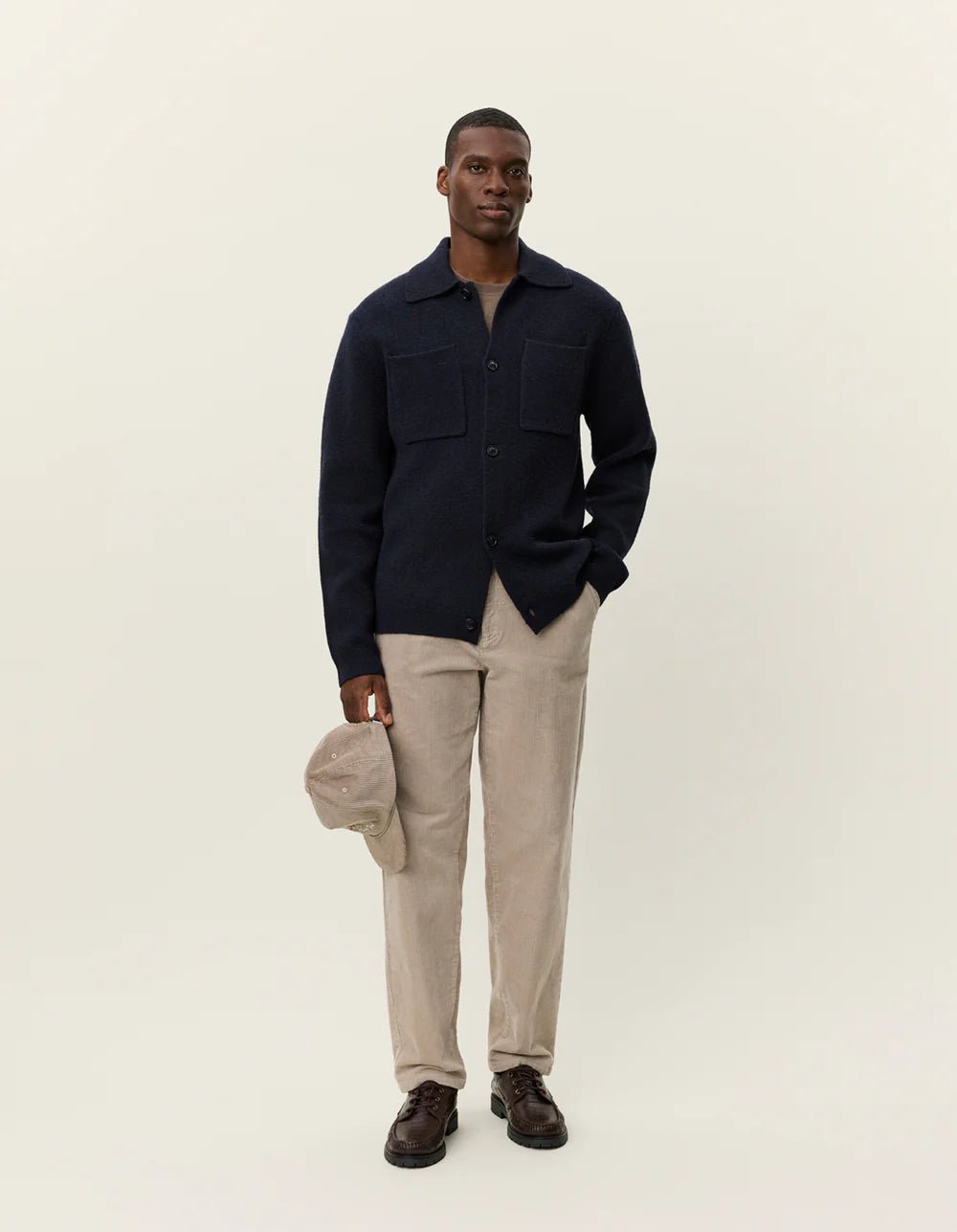 fischer milano knit overshirt - les deux - 520058970 - chemises - nouveau.