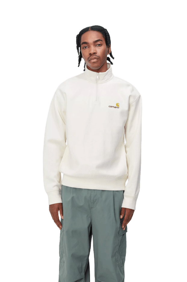 half zip american script sweat cotton/ - carhartt - 510058898 - sweat - nouveau.