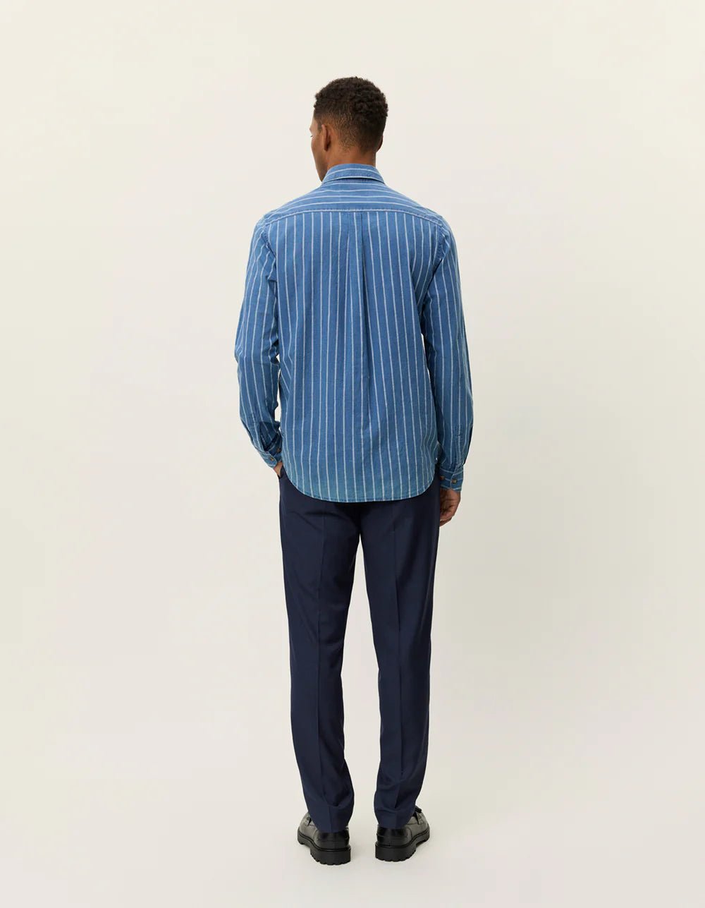 kash indigo stripe shirt - les deux - 520059038 - chemises - nouveau.