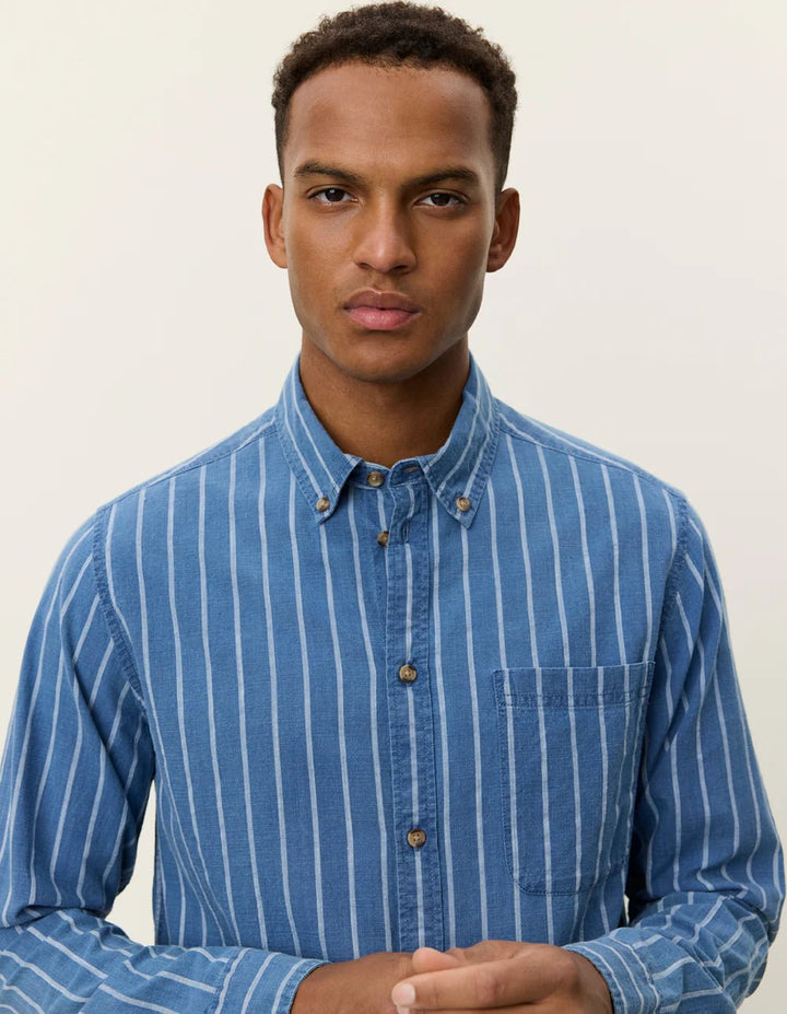 kash indigo stripe shirt - les deux - 520059038 - chemises - nouveau.