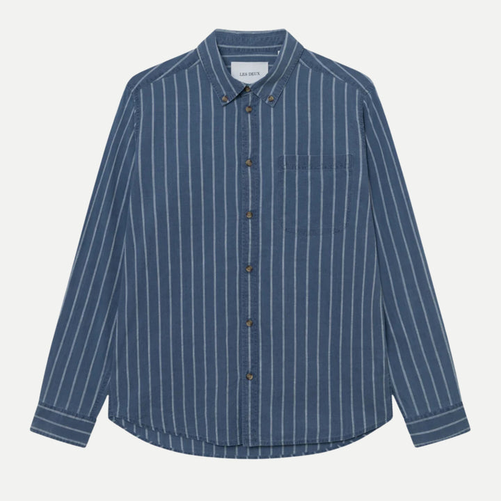 kash indigo stripe shirt - les deux - 520059038 - chemises - nouveau.
