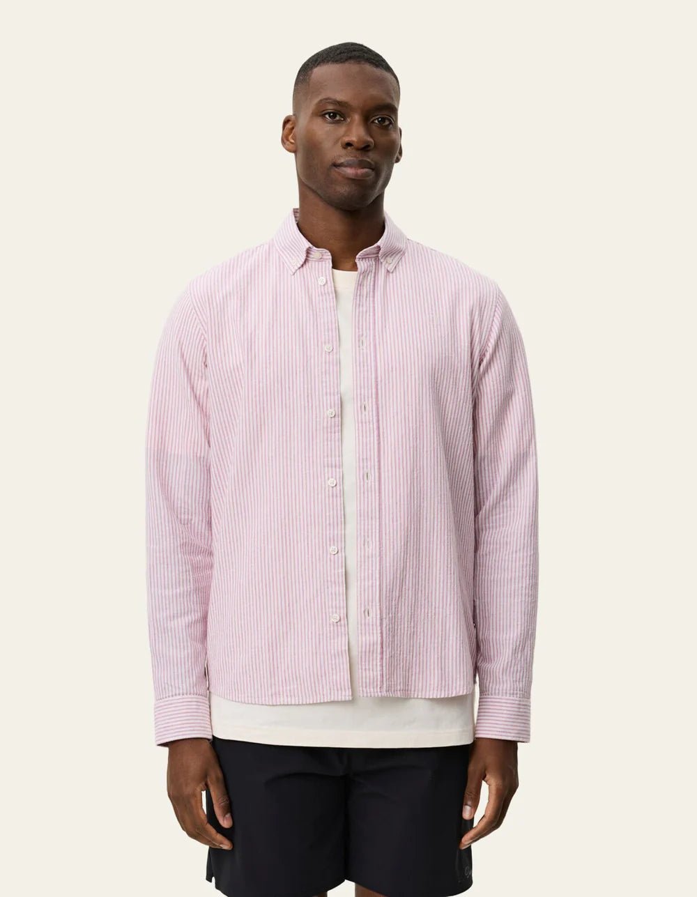 konrad stripe cotton linen shirt - les deux - 520062601 - chemises - Nouveau. men