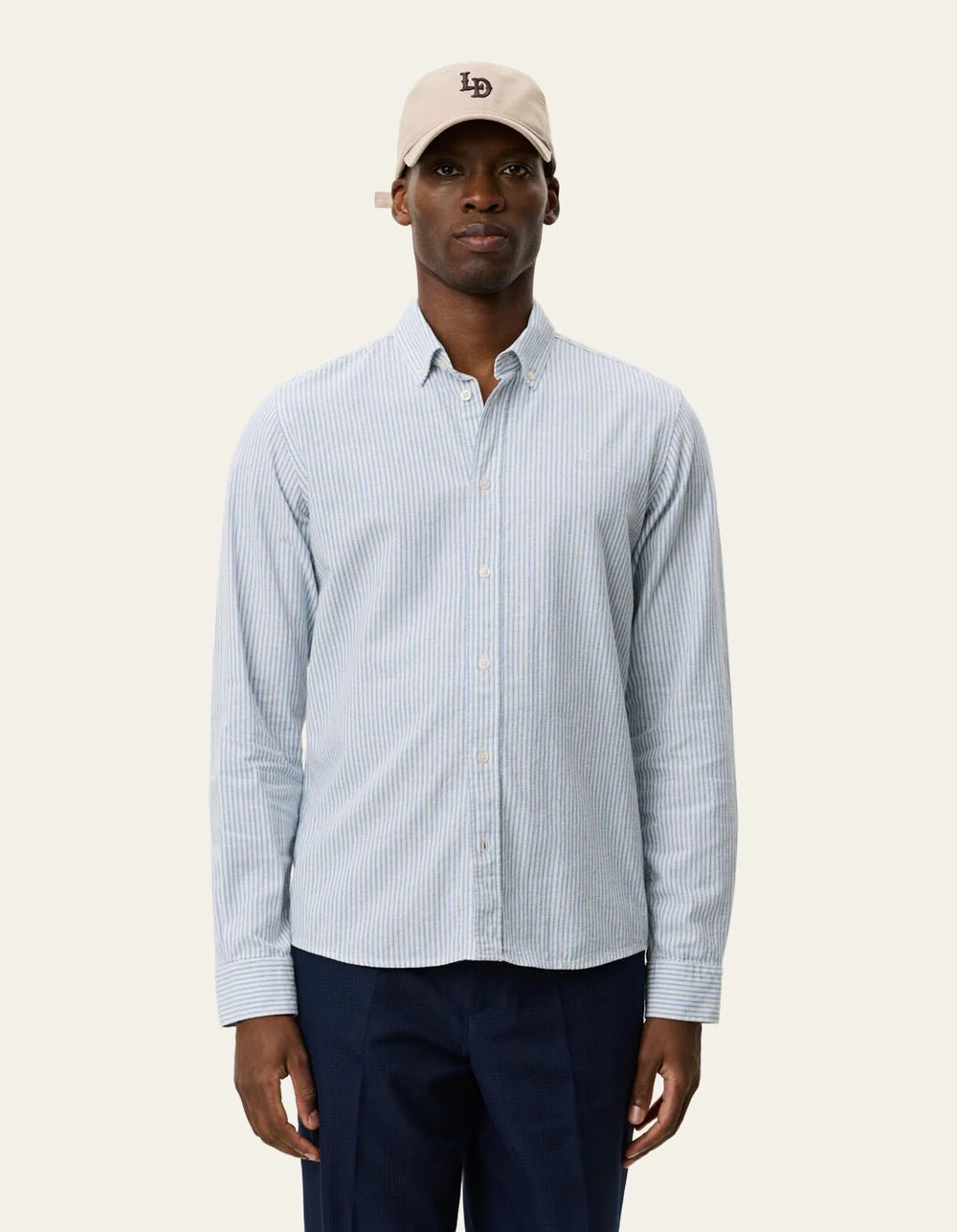 konrad stripe cotton linen shirt - les deux - 520062564 - chemises - Nouveau. men