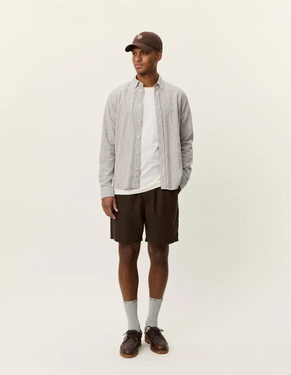 konrad stripe cotton linen shirt - les deux - 520062649 - chemises - Nouveau. men