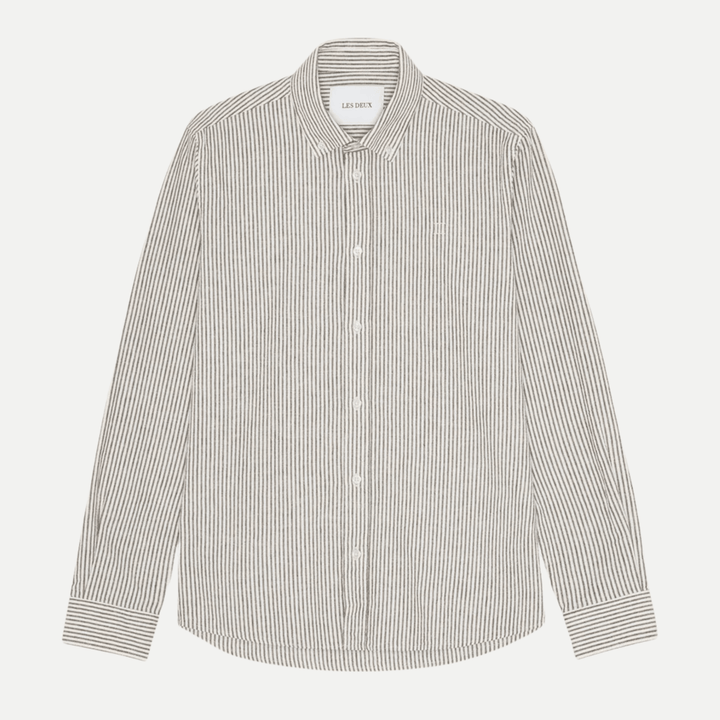 konrad stripe cotton linen shirt - les deux - 520062649 - chemises - Nouveau. men