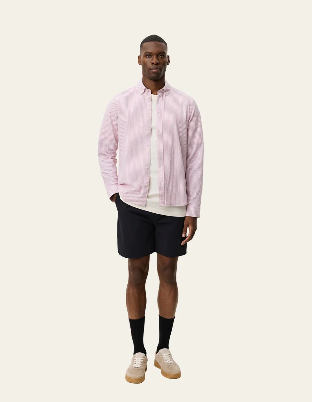 konrad stripe cotton linen shirt - les deux - 520062601 - chemises - Nouveau. men