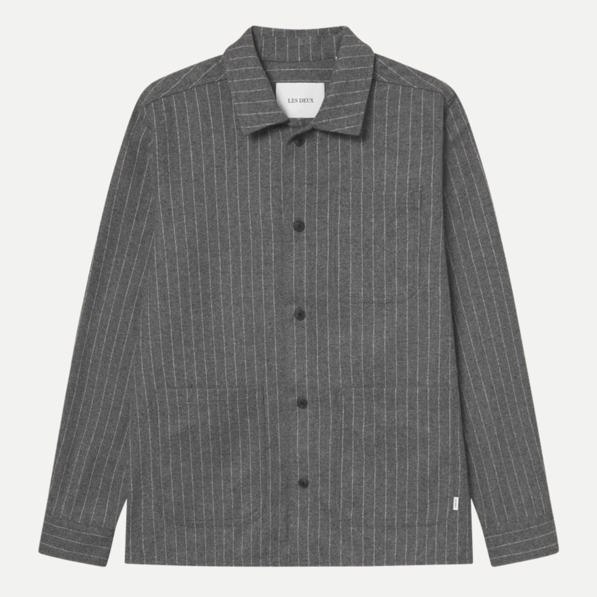 layton pinstripe mouliné overshirt - les deux - 510062765 - vestes - nouveau.