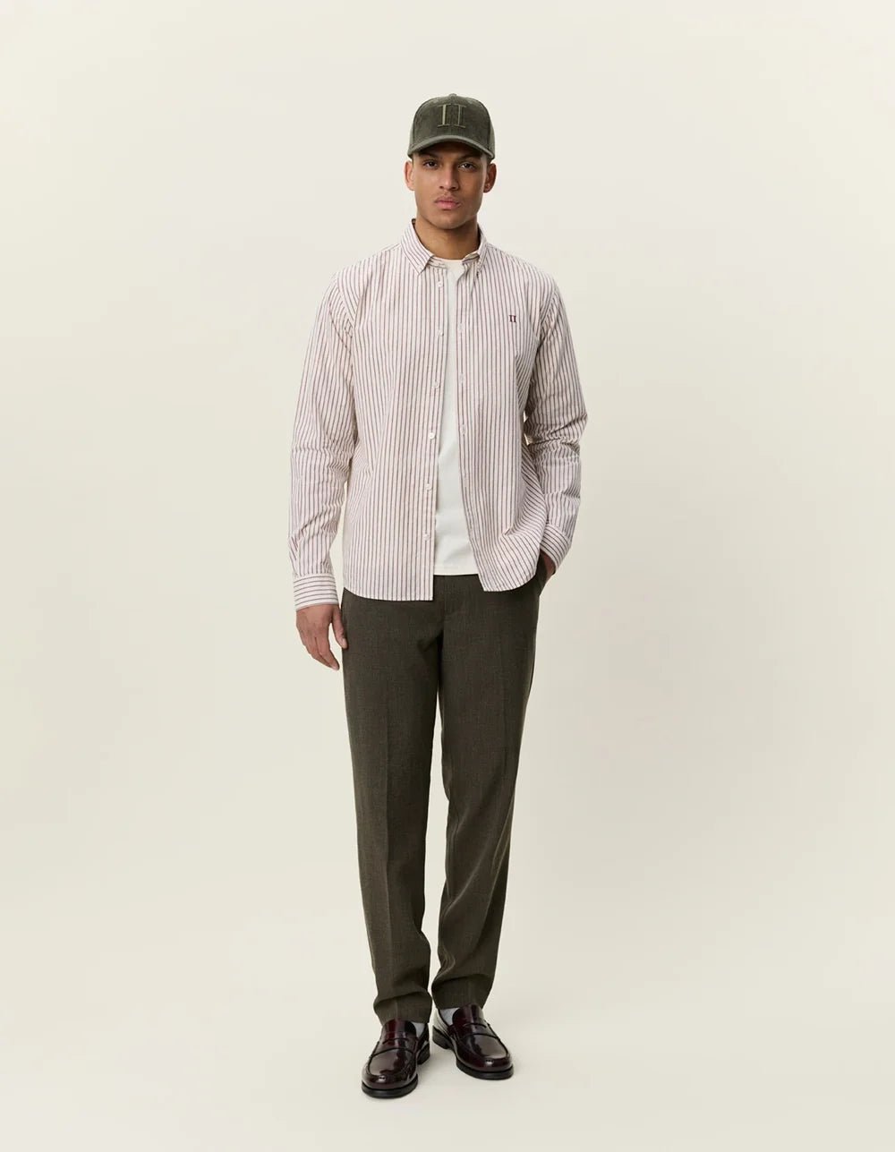 light oxford striped shirt - les deux - 520085136 - chemises - Nouveau. men