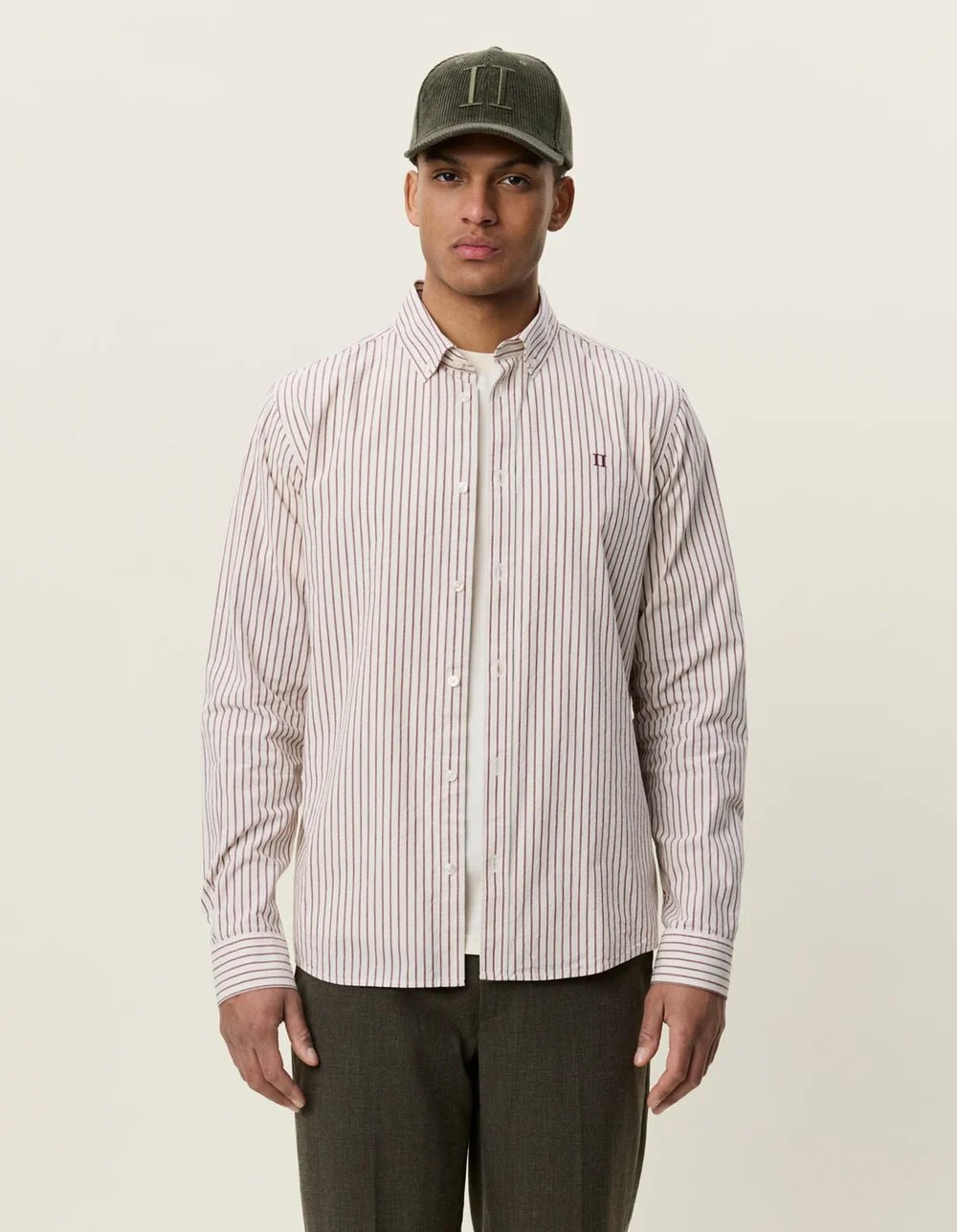 light oxford striped shirt - les deux - 520085136 - chemises - Nouveau. men