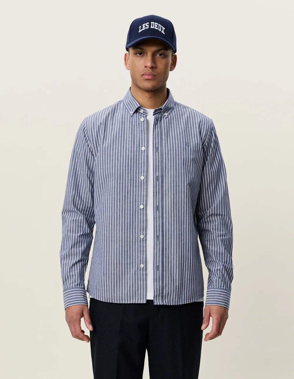 light oxford striped shirt - les deux - 520085099 - chemises - Nouveau. men
