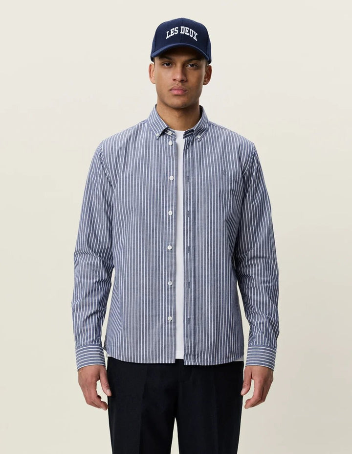 light oxford striped shirt - les deux - 520085099 - chemises - Nouveau. men