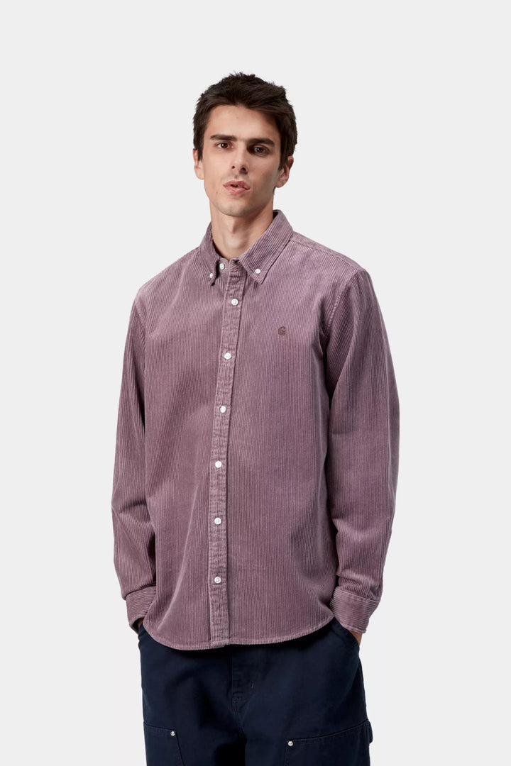 l/s madison cord shirt - carhartt - 510058577 - chemises - nouveau.
