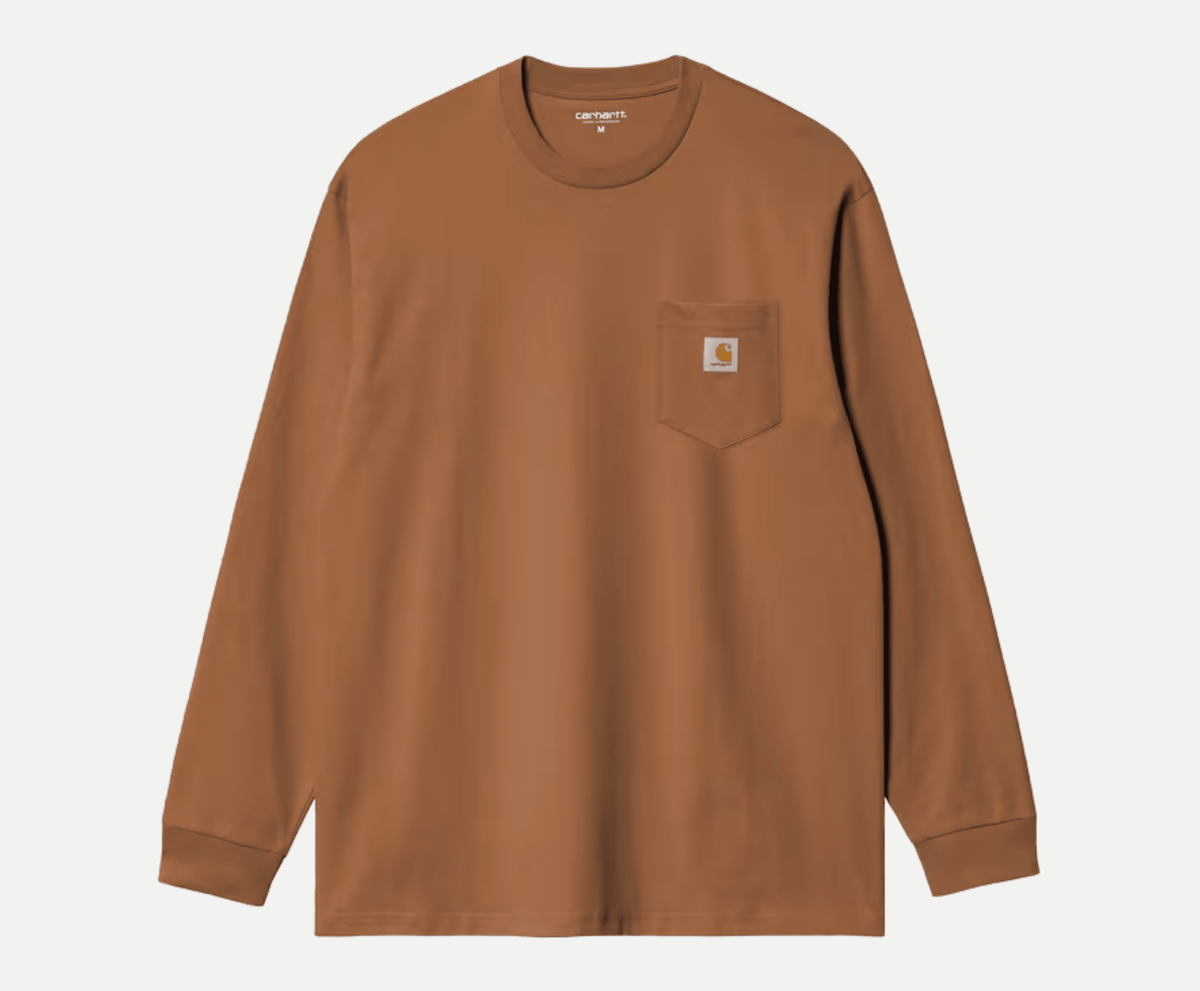 l/s pocket t-shirt cotton single jersey - carhartt - 510078025 - tee shirt - Nouveau. men