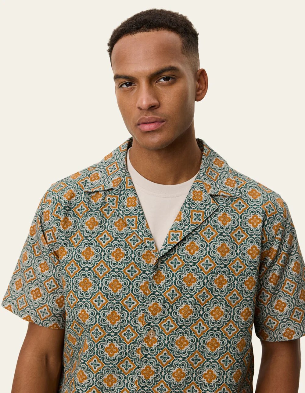 lukas arabesque aop ss shirt - les deux - 520063127 - chemises - Nouveau. men