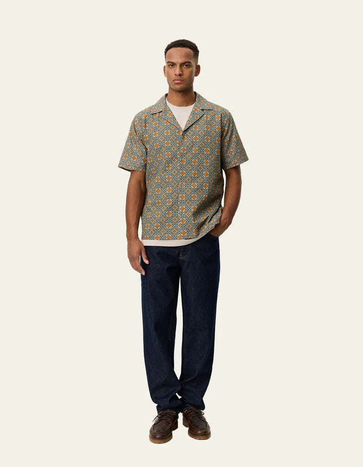 lukas arabesque aop ss shirt - les deux - 520063127 - chemises - Nouveau. men