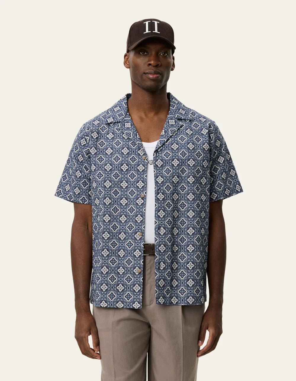 lukas arabesque aop ss shirt - les deux - 520063080 - chemises - Nouveau. men