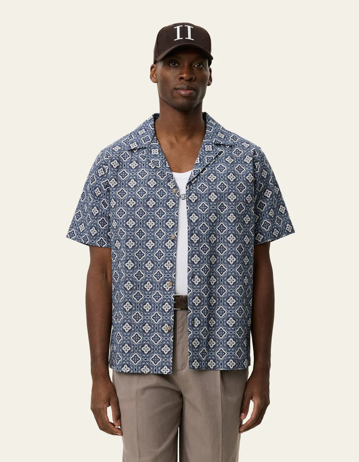 lukas arabesque aop ss shirt - les deux - 520063080 - chemises - Nouveau. men