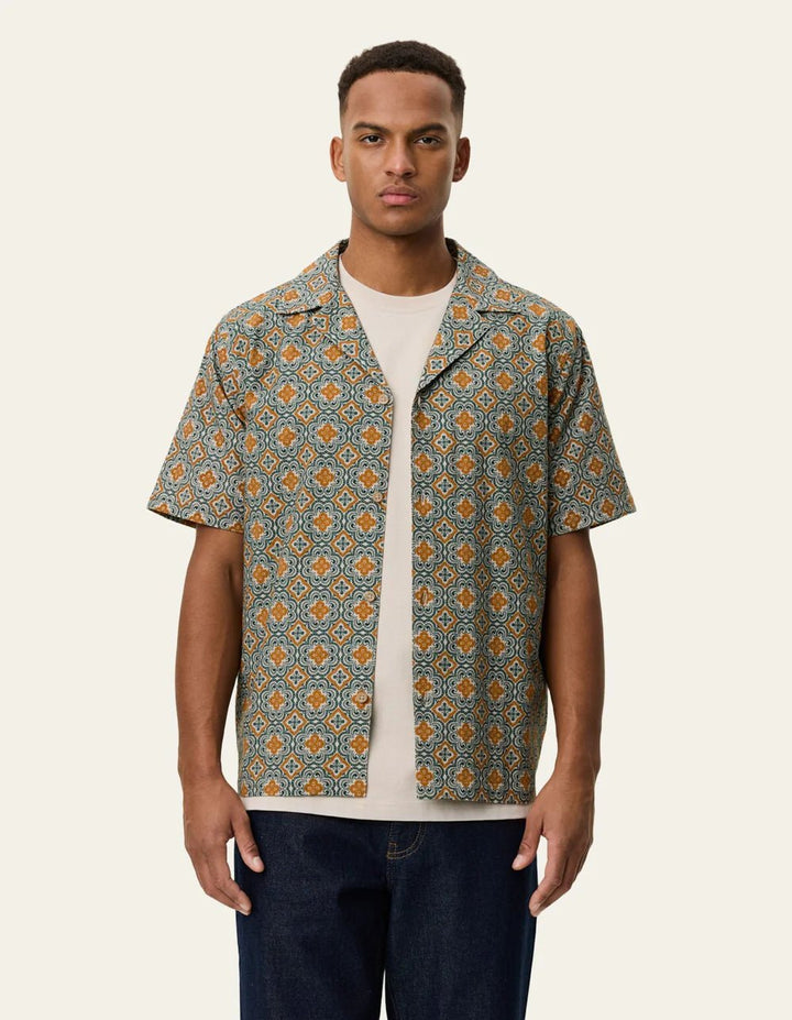 lukas arabesque aop ss shirt - les deux - 520063127 - chemises - Nouveau. men