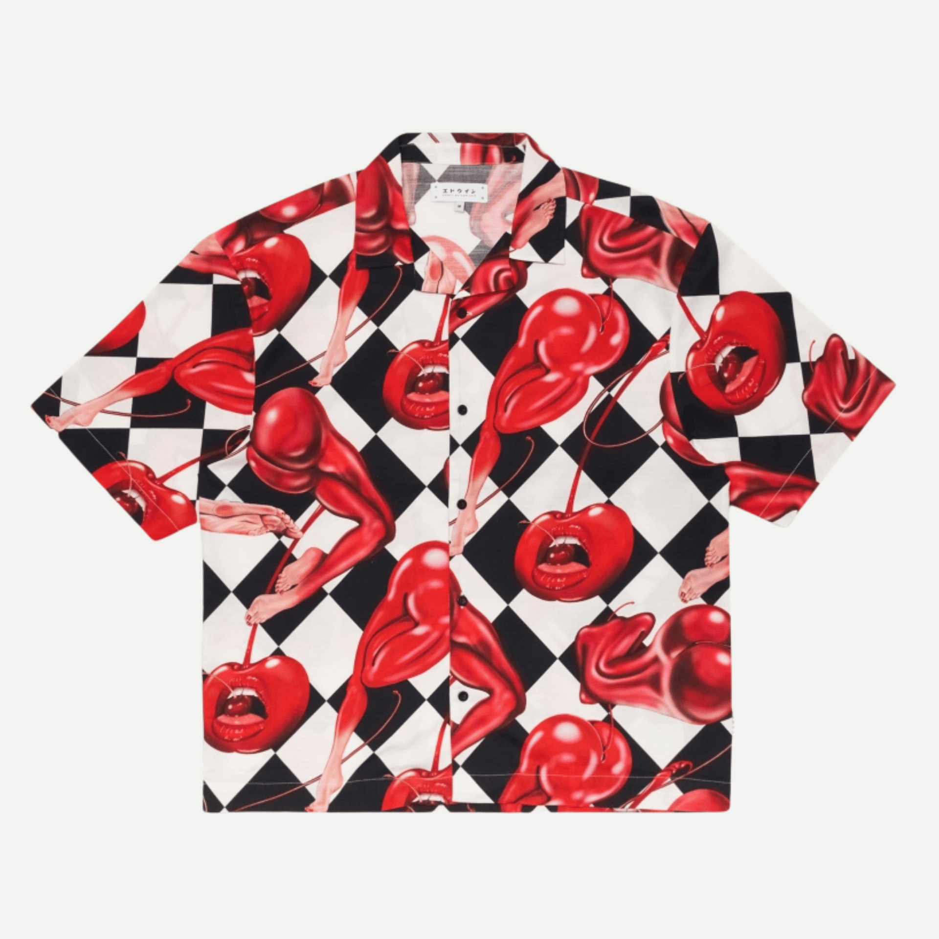 miki kim cherry shirt ss - edwins - 520060416 - chemises - Nouveau. men