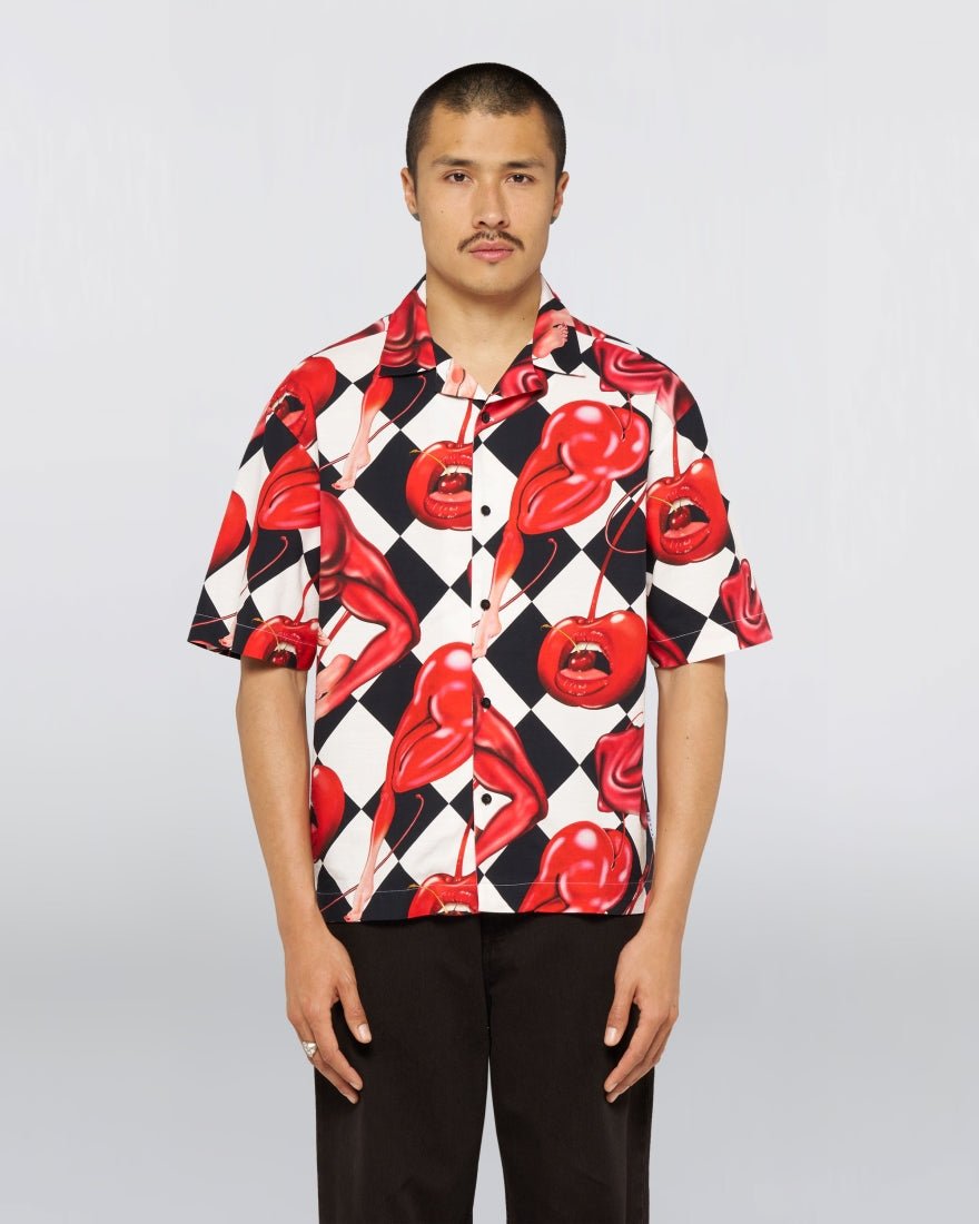 miki kim cherry shirt ss - edwins - 520060416 - chemises - Nouveau. men