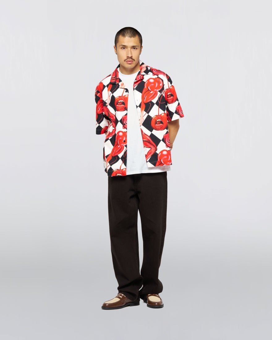 miki kim cherry shirt ss - edwins - 520060416 - chemises - Nouveau. men