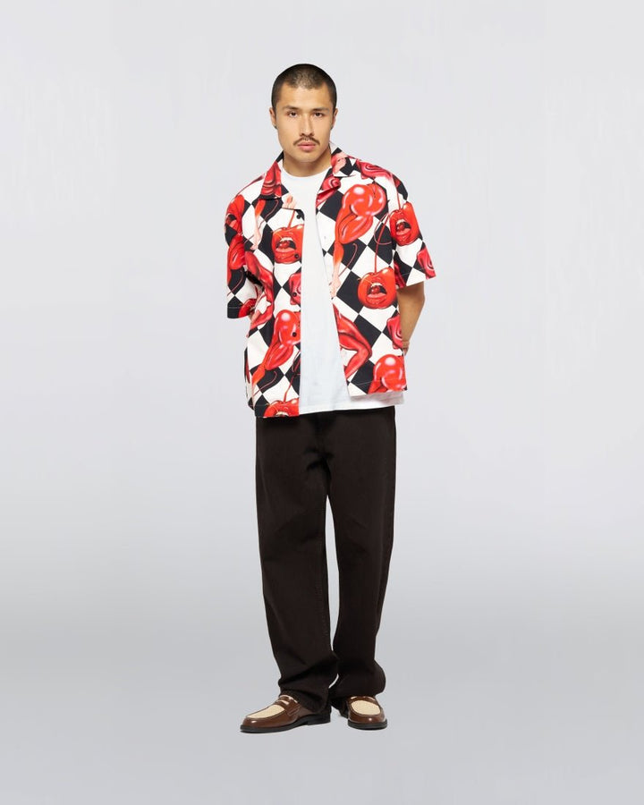 miki kim cherry shirt ss - edwins - 520060416 - chemises - Nouveau. men