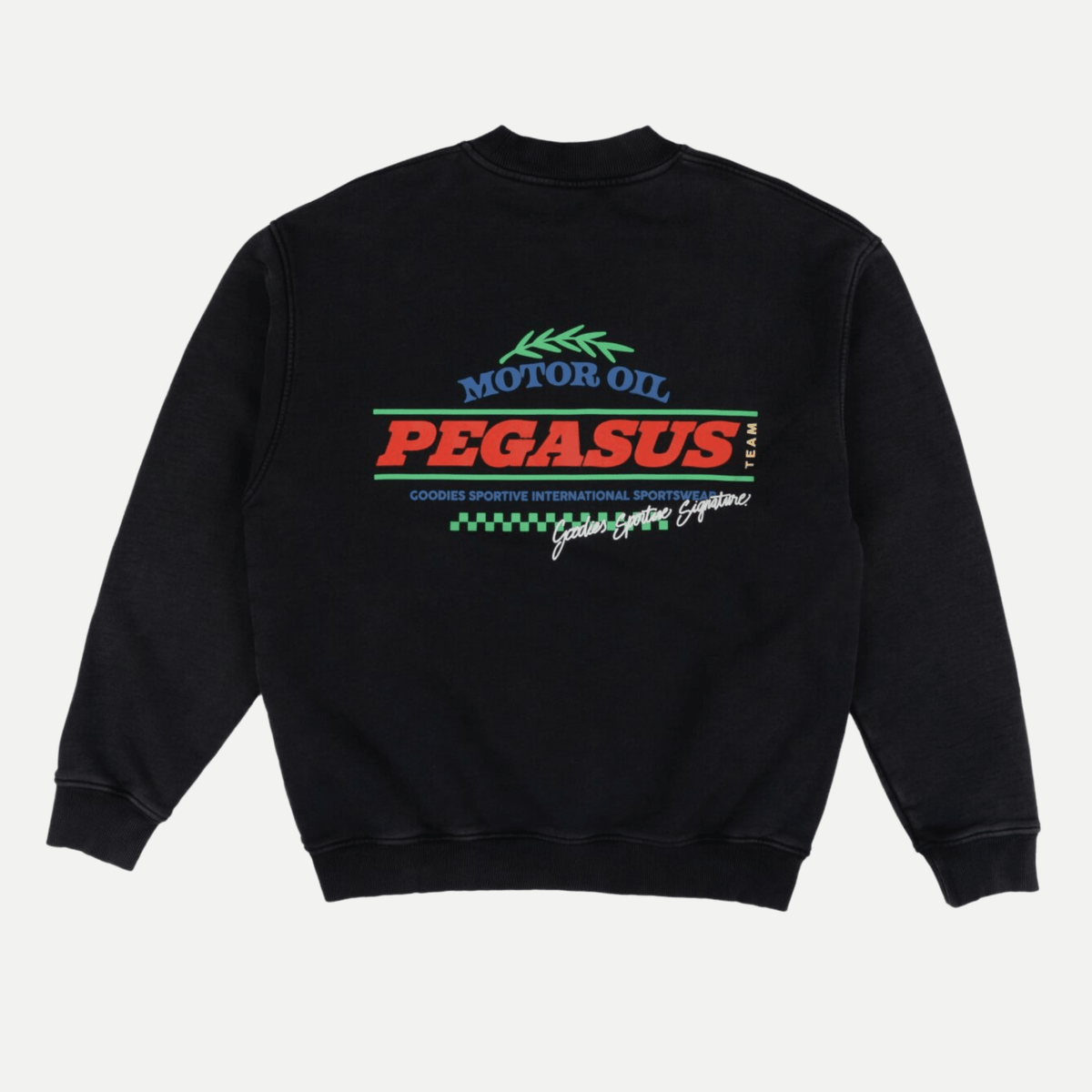 motor oil black crewneck - goodies sportive - 510083470 - sweat - Nouveau. men