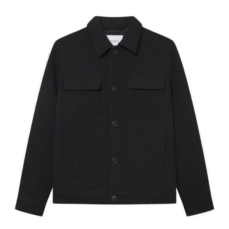 nash twill wool jacket - les deux - 520048223 - blousons - nouveau.