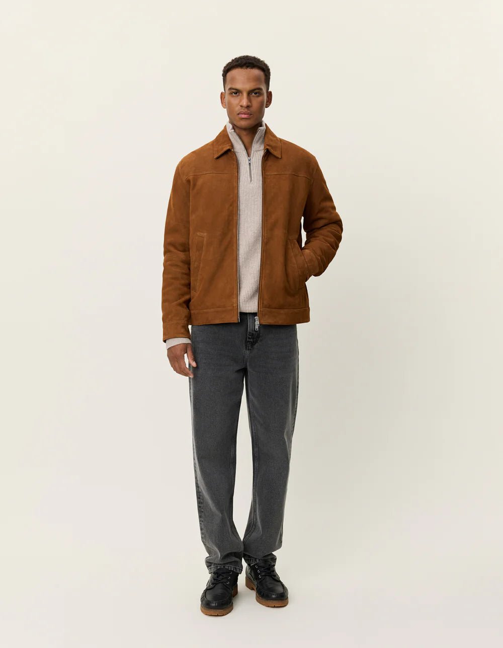 nyle suede coach jacket - les deux - 520059168 - blousons - nouveau.