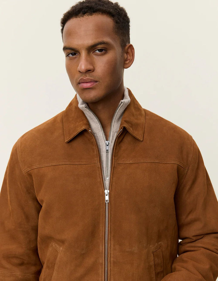 nyle suede coach jacket - les deux - 520059168 - blousons - nouveau.