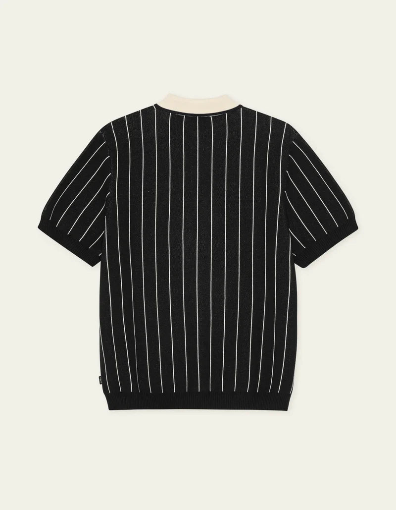 pinstripe knitted polo - les deux - 520084450 - polos - Nouveau. men