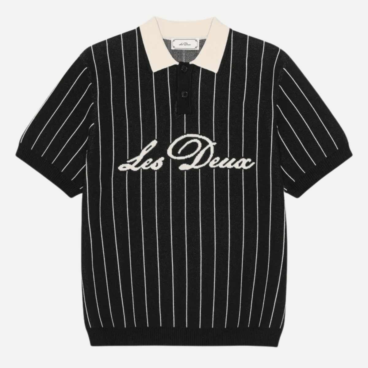 pinstripe knitted polo - les deux - 520084450 - polos - Nouveau. men