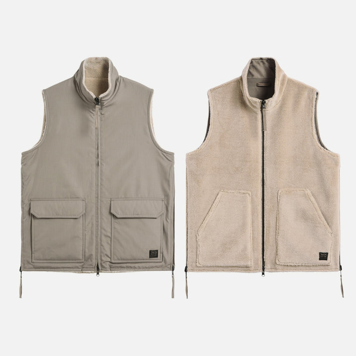 reversible boa hi neck vest military - taion - 520032109 - blousons - nouveau.