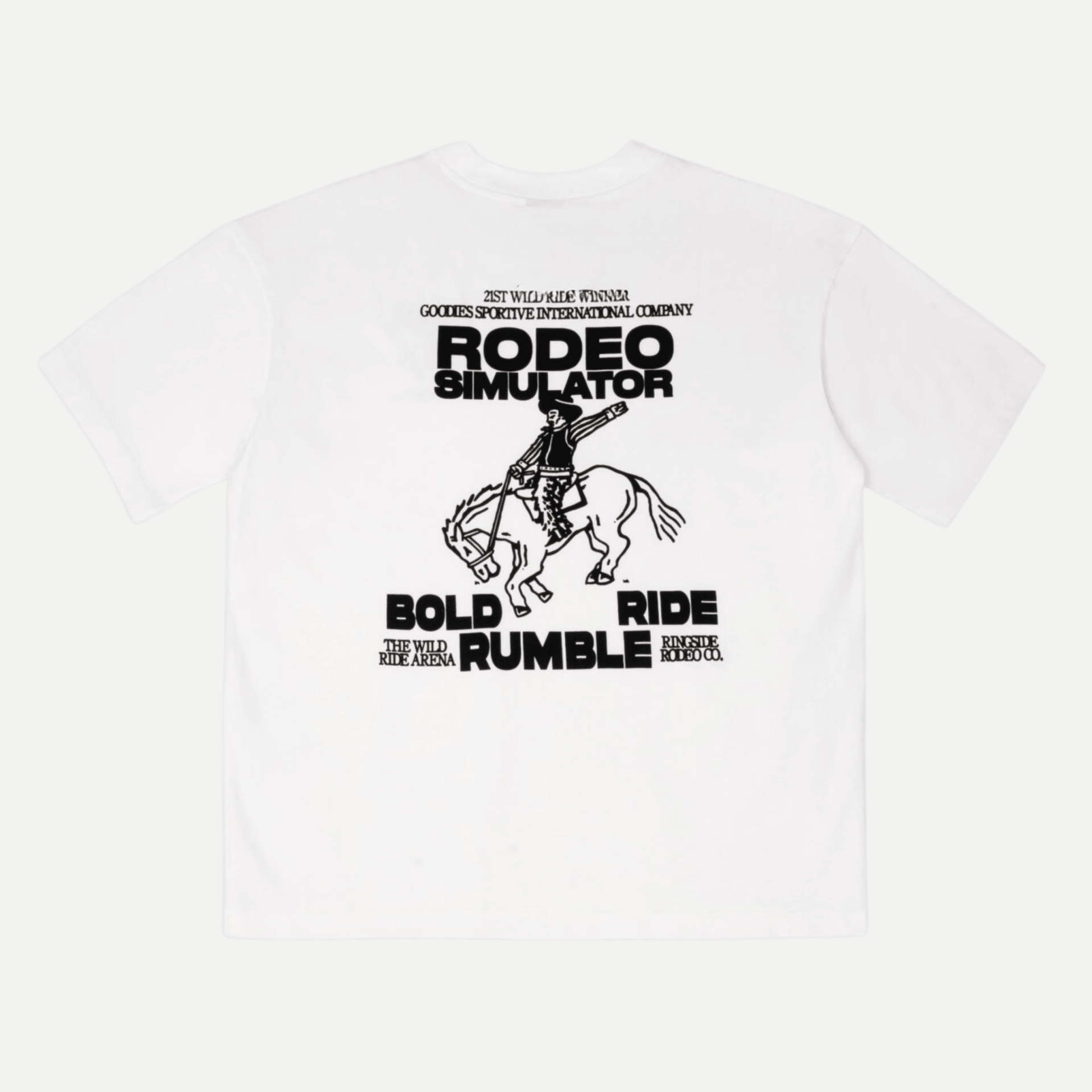 Rodeo simulator white tee - goodies sportive - 510069290 - tee shirt - Nouveau. men