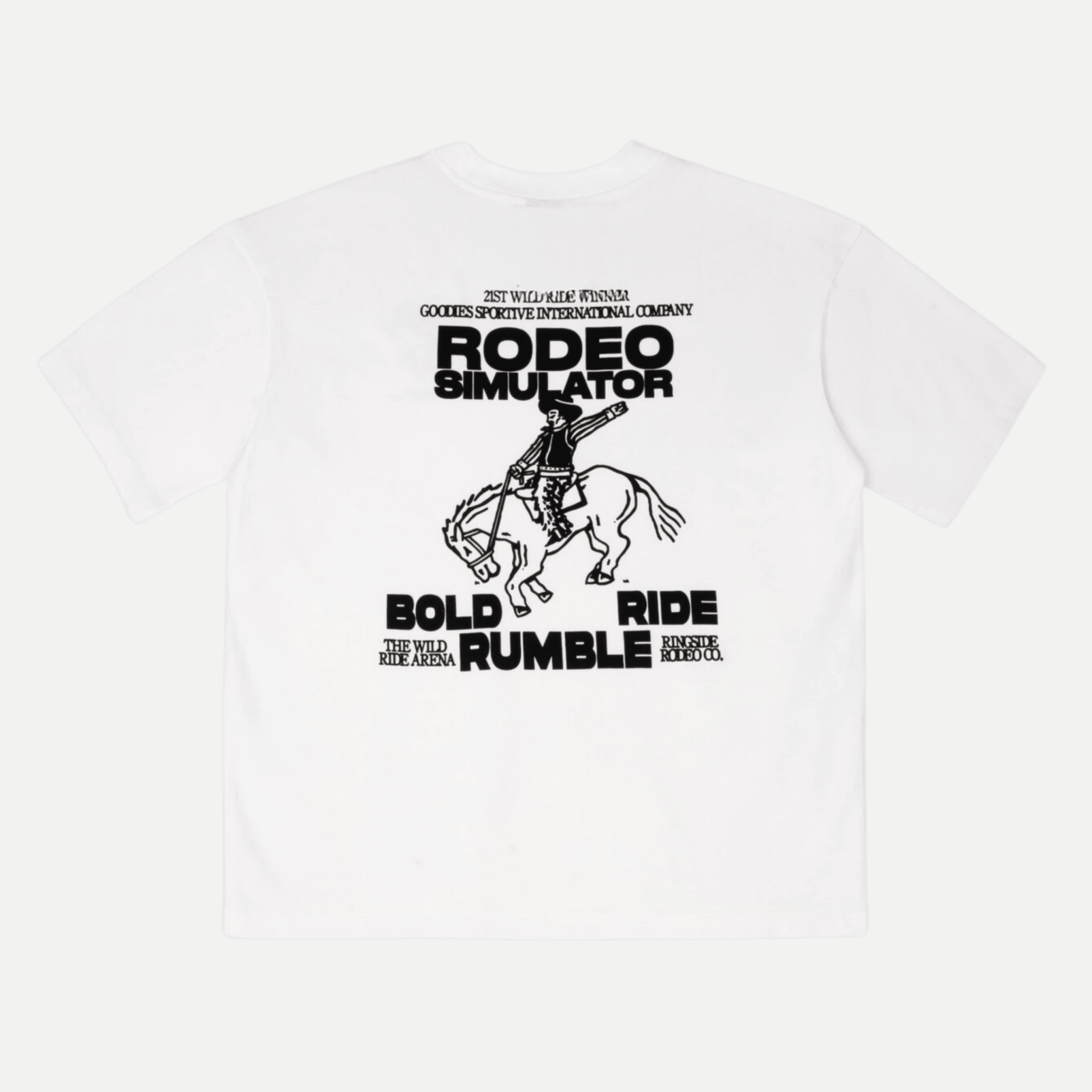 Rodeo simulator white tee - goodies sportive - 510069290 - tee shirt - Nouveau. men
